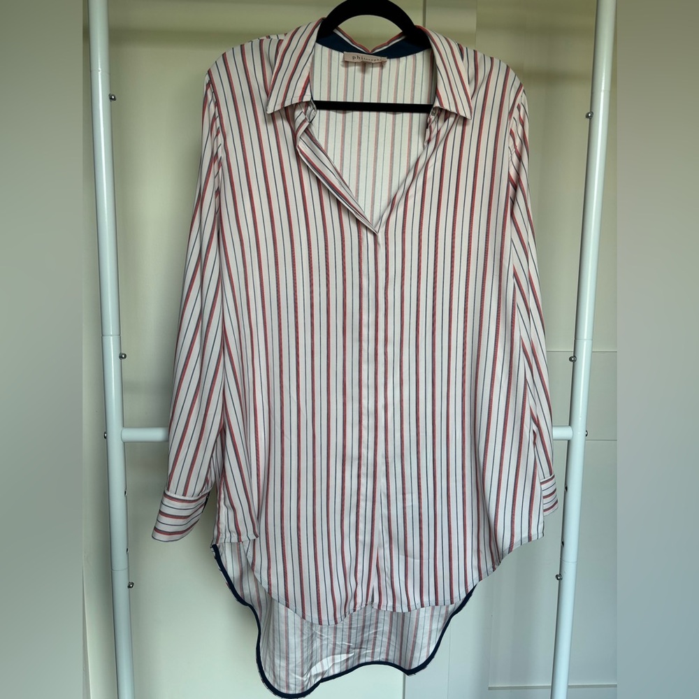 Philosophy Stripped Long Sleeve Blouse